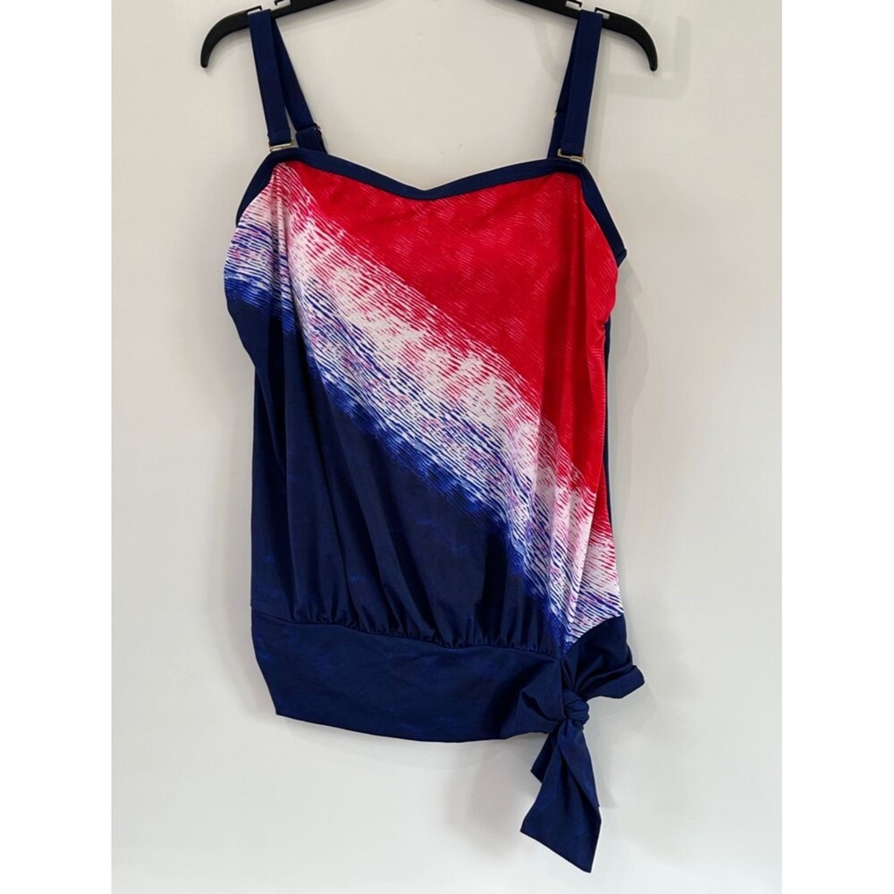 Kim Gravel X Swimsuits For All Bandeau Blouson Tankini 2pc Set NWOT Size 10 - Picture 3 of 13